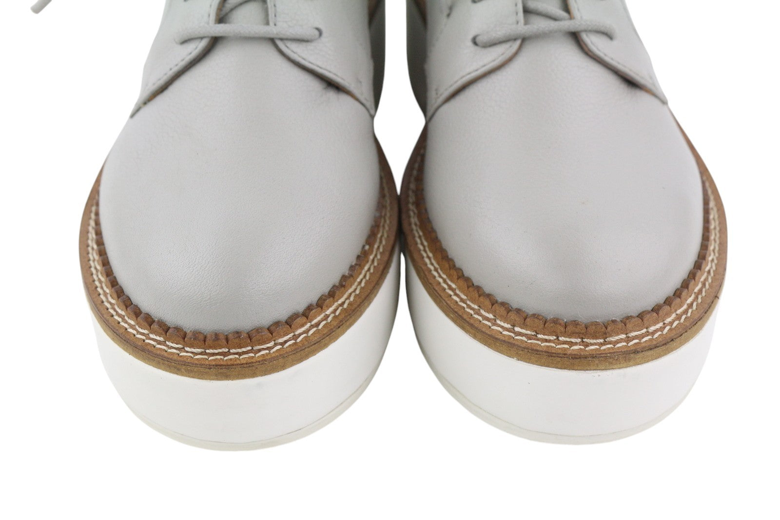 EMPORIO ARMANI X3C139 moteriški bateliai, 37 dydžio, pilki, odiniai, platforminiai, oksfordo stiliaus bateliai, RMK 226 € 