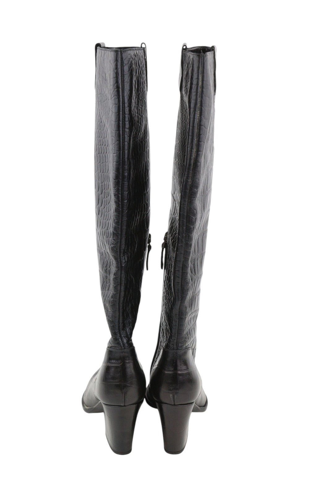 EMPORIO ARMANI moteriški aulinukai, juodos odos, tekstūruoti aukštakulniai, smaili nosis, 37 dydis 