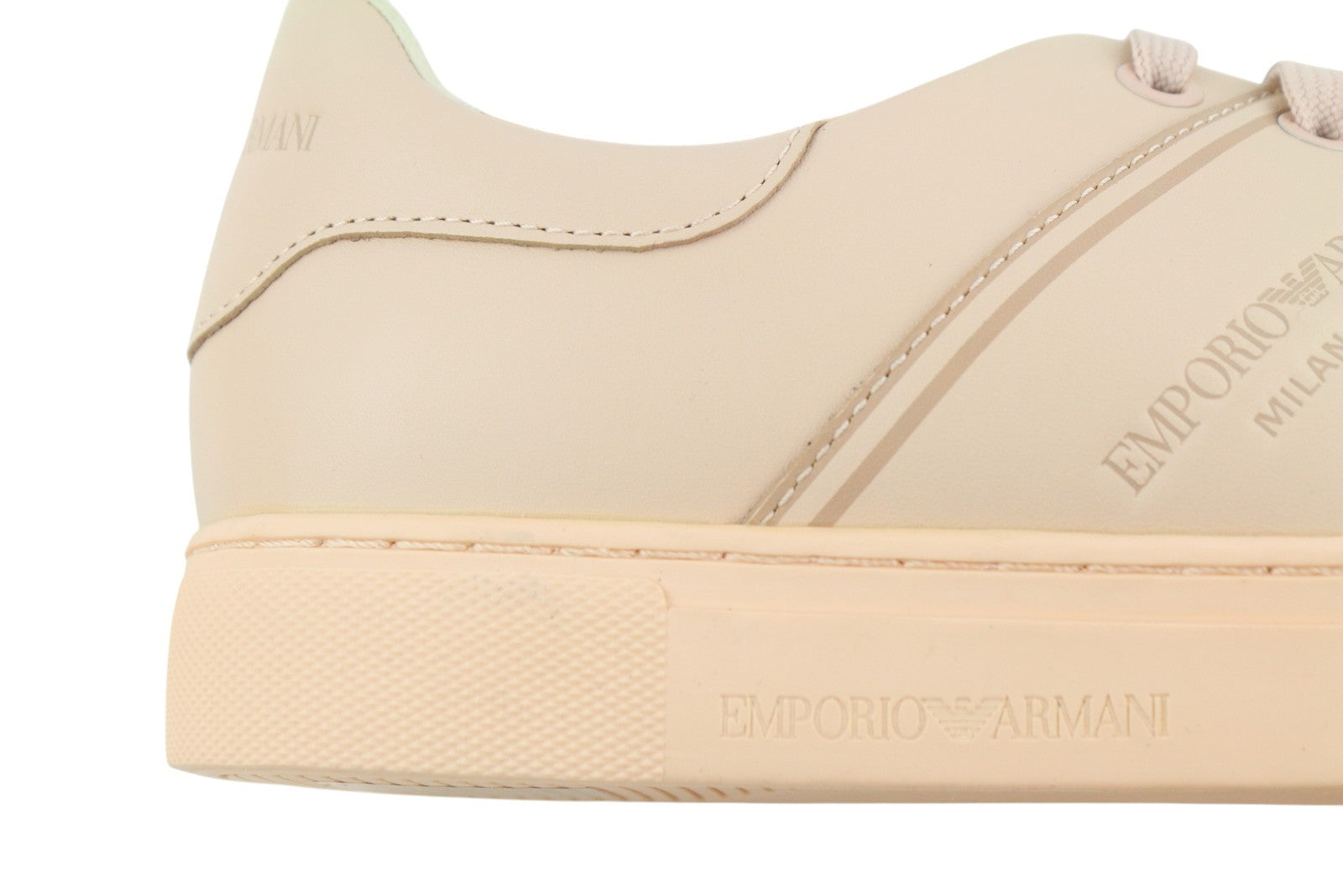 EMPORIO ARMANI X3X096 moteriški sportbačiai, rožinės odos, apvalios nosies, žemakulniai, RRP 169 € 