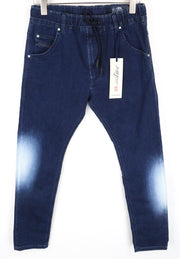 DIESEL Krooley-NE 0687D vyriški džinsai W28 Jogg Sweat Blue Slim morkų tamprės 