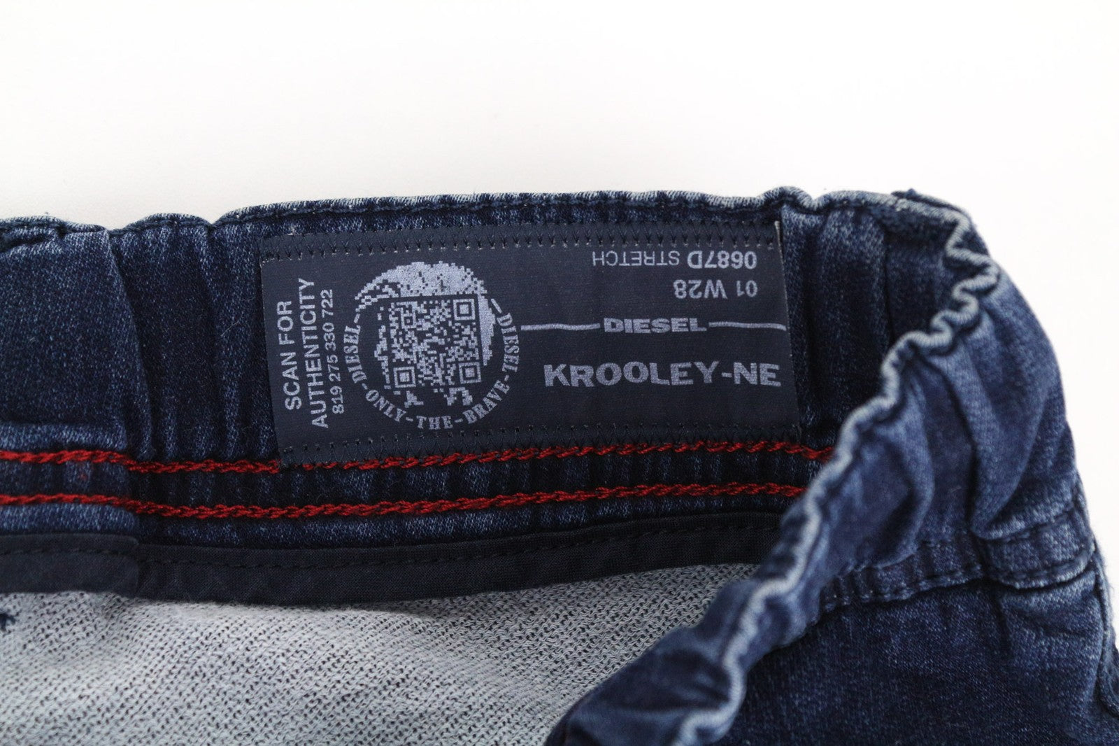 DIESEL Krooley-NE 0687D vyriški džinsai W28 Jogg Sweat Blue Slim morkų tamprės 