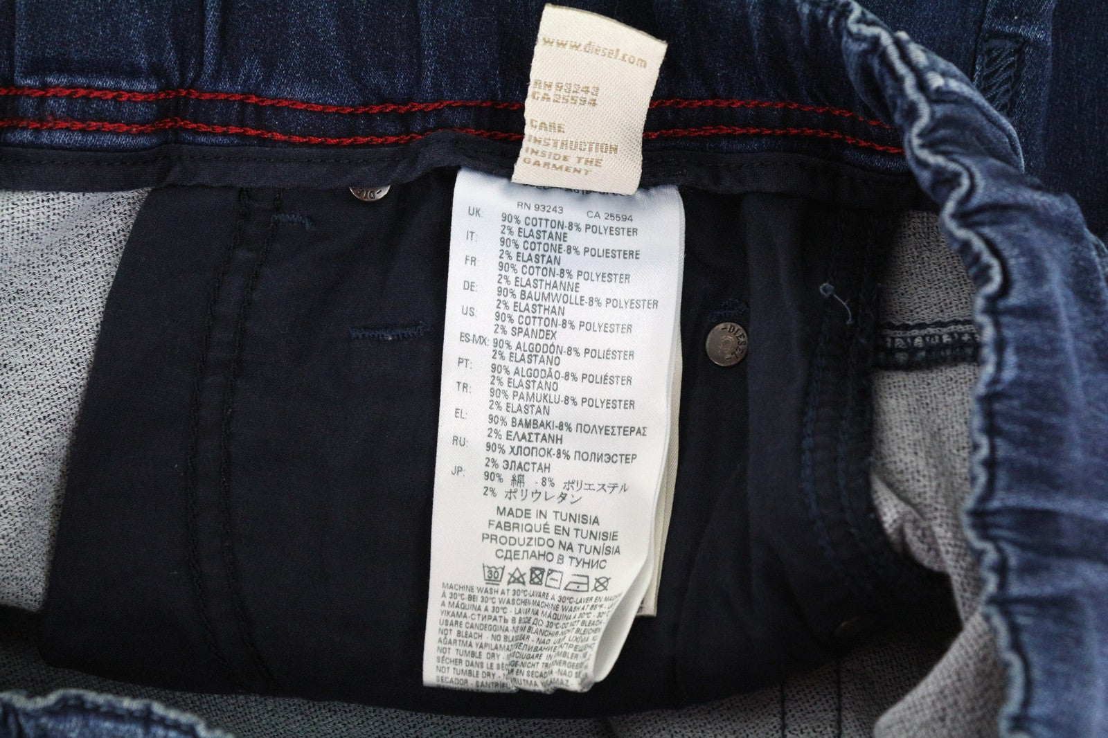 DIESEL Krooley-NE 0687D vyriški džinsai W28 Jogg Sweat Blue Slim morkų tamprės 