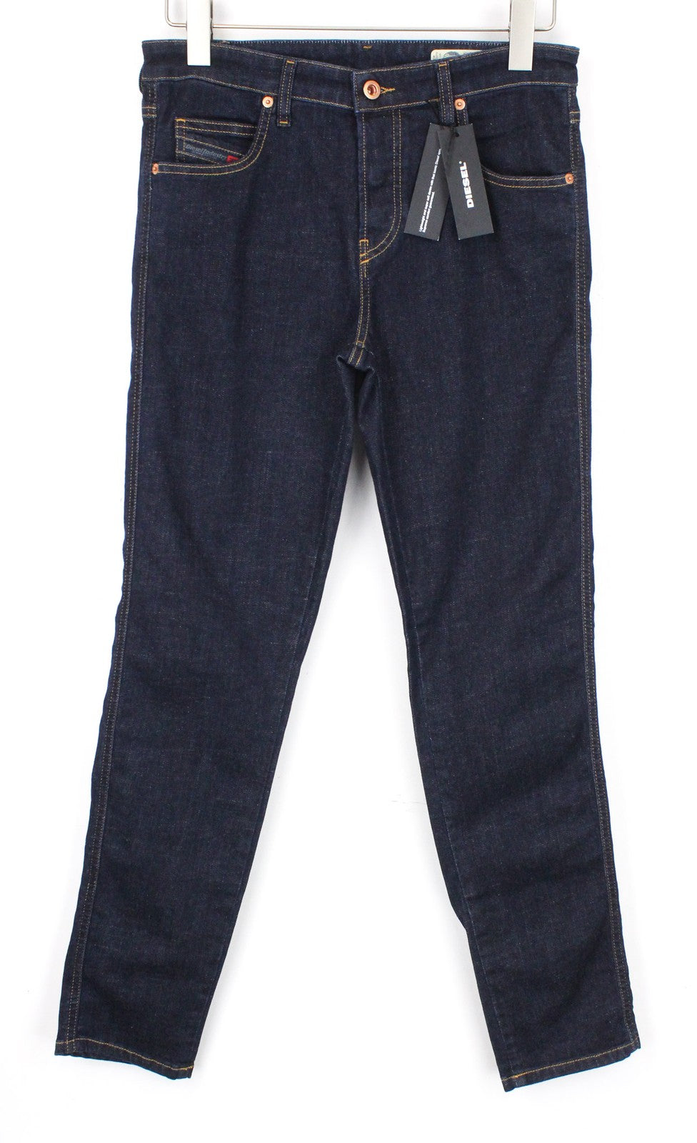 DIESEL Babhila 069CF moteriški džinsai W29/L34 Slim Skinny Tamprūs, Mėlyni Sagomis Priglundantys Džinsai 