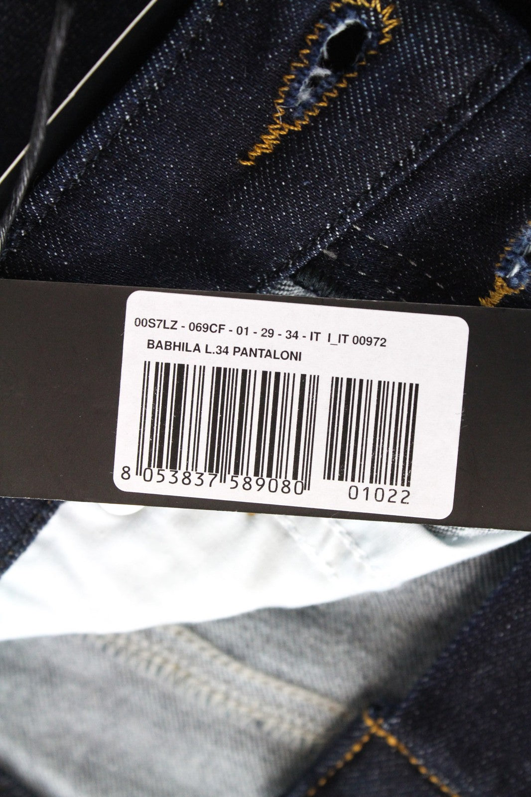 DIESEL Babhila 069CF moteriški džinsai W29/L34 Slim Skinny Tamprūs, Mėlyni Sagomis Priglundantys Džinsai 