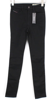 DIESEL Skinzee-High 0813E Women's Jeans W24/L30 Black Super Skinny Slim Stretch