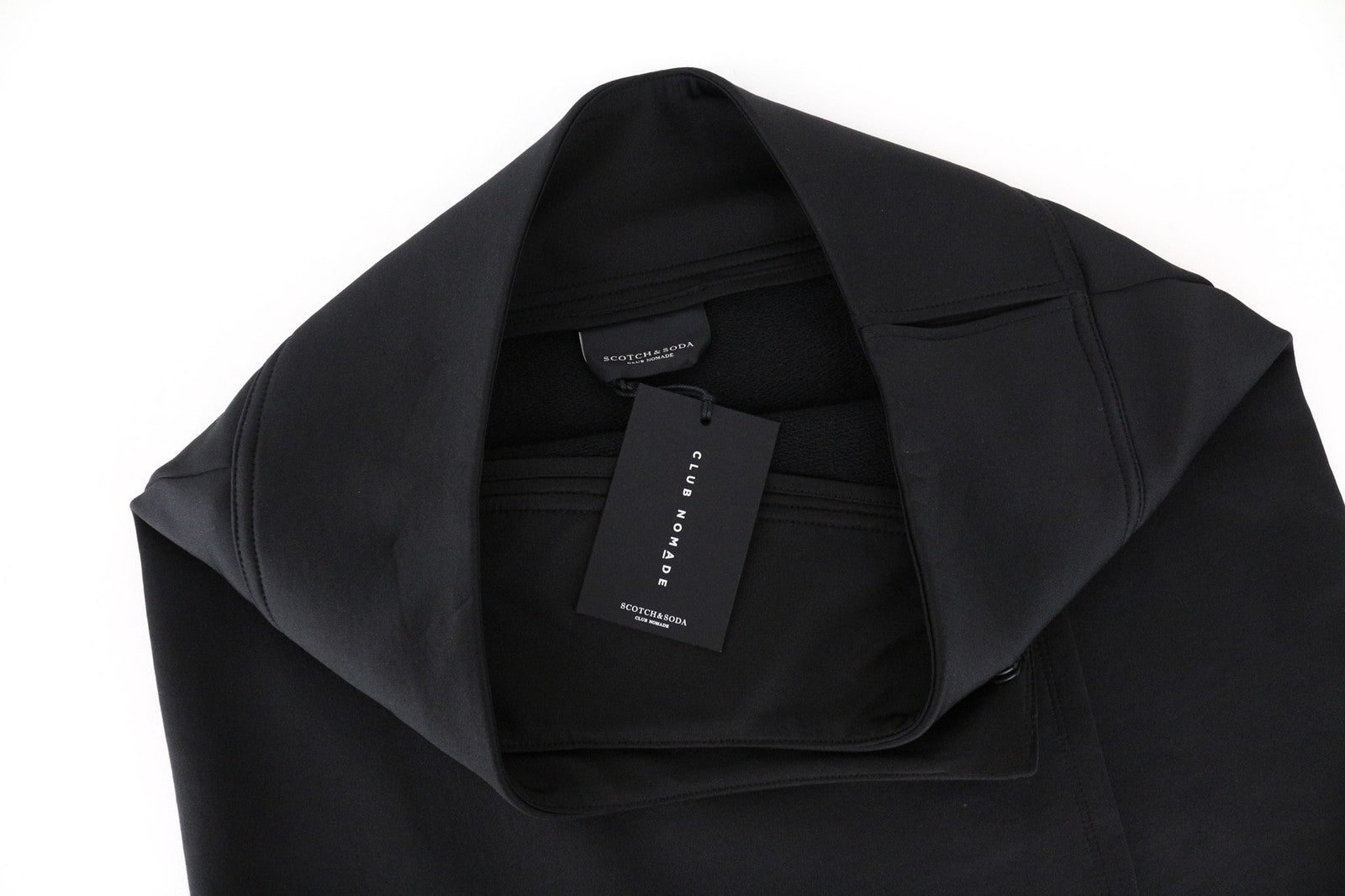 MAISON SCOTCH Club Nomade moteriškas sijonas ~W31 juodas apvyniojamas trumpas laisvalaikio medvilnės mišinio sijonas 