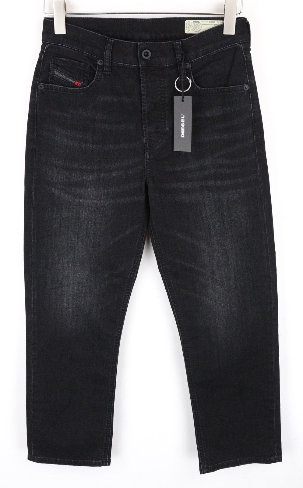 DIESEL Aryel 069BG moteriški džinsai W26/L32 juodi, skalbti, tiesūs, tamprūs medvilniniai džinsai 