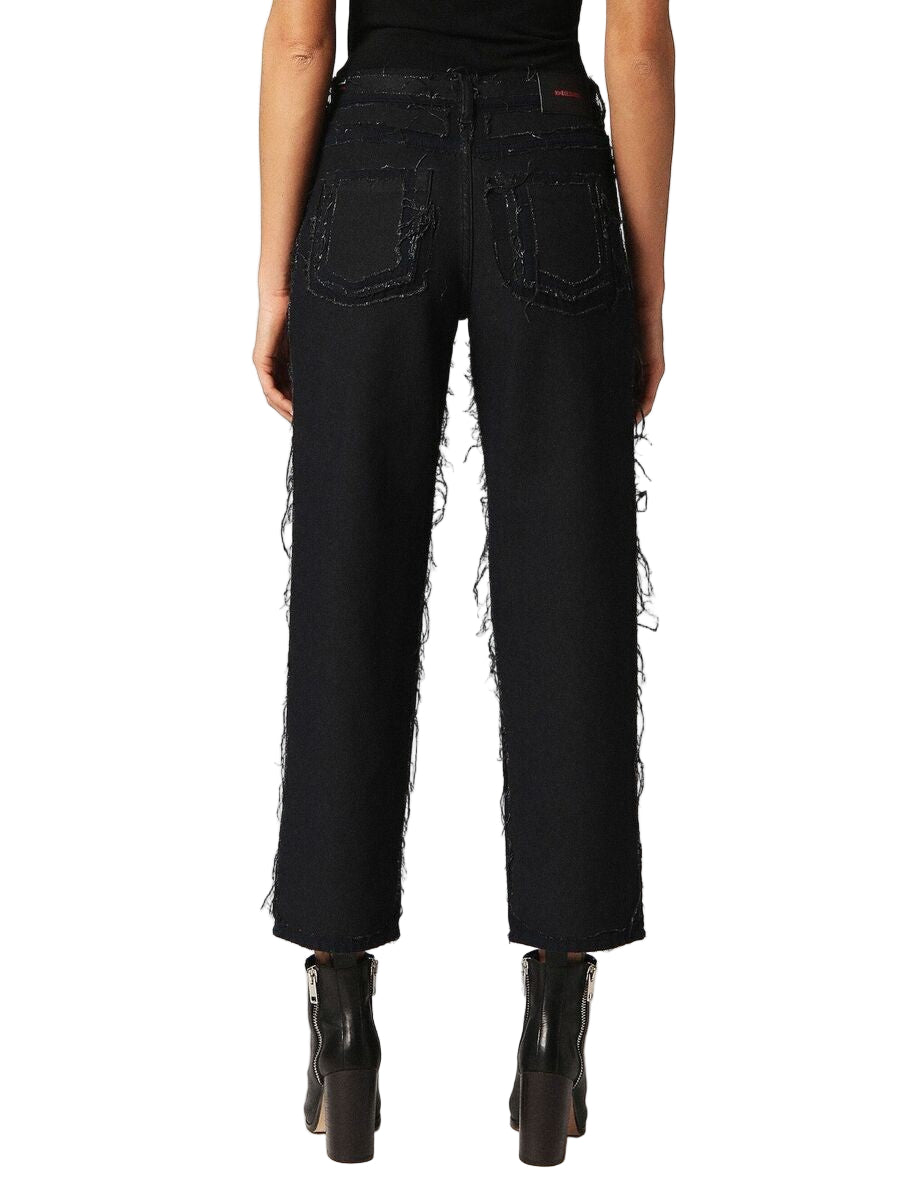 DIESEL Niclah 084NI moteriški džinsai W23/L32 mergaitėms tiesūs tamsiai mėlyni medvilnės mišinio džinsai 