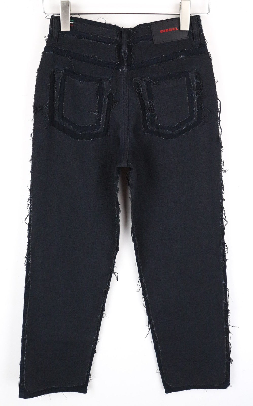 DIESEL Niclah 084NI moteriški džinsai W23/L32 mergaitėms tiesūs tamsiai mėlyni medvilnės mišinio džinsai 