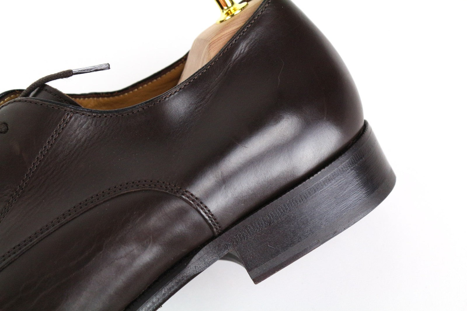 SUITSUPPLY Men's Formal Shoes EU43 Dark Brown Genuine Leather Laced Low Top