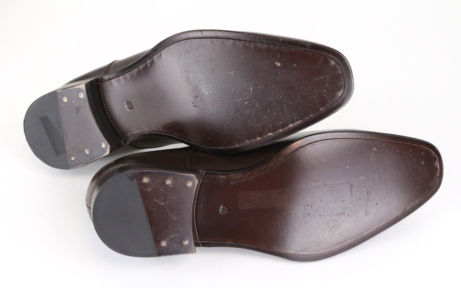 SUITSUPPLY Men's Formal Shoes EU43 Dark Brown Genuine Leather Laced Low Top