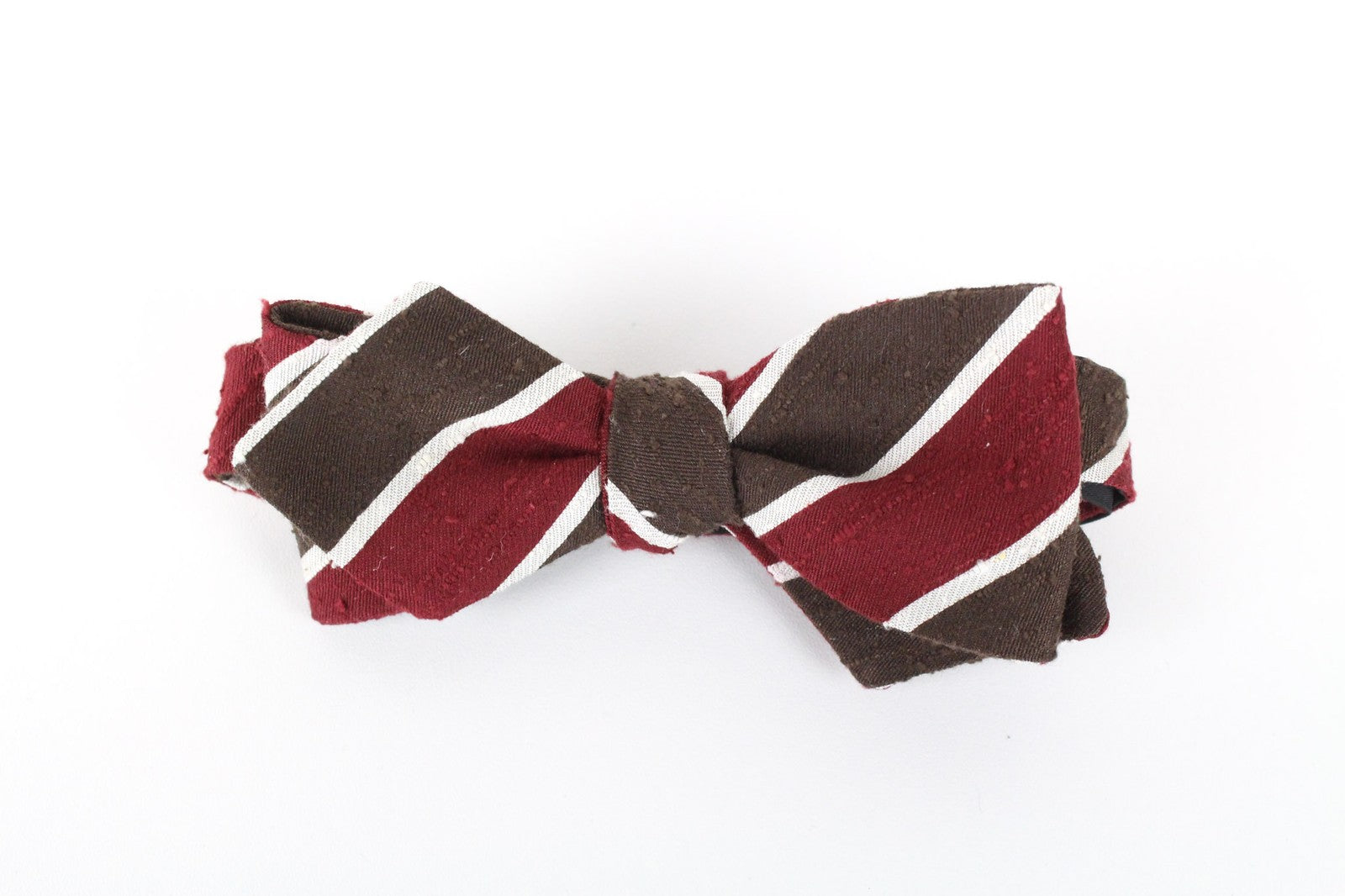 SUITSUPPLY vyriška peteliškė, vieno dydžio, ruda, dryžuota, drugelio formos, šilkinė, megzta suknelė 