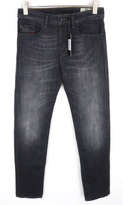 DIESEL Buster 087AM Men's Jeans W28/L32 Slim Tapered Dark Grey Stretch Denim