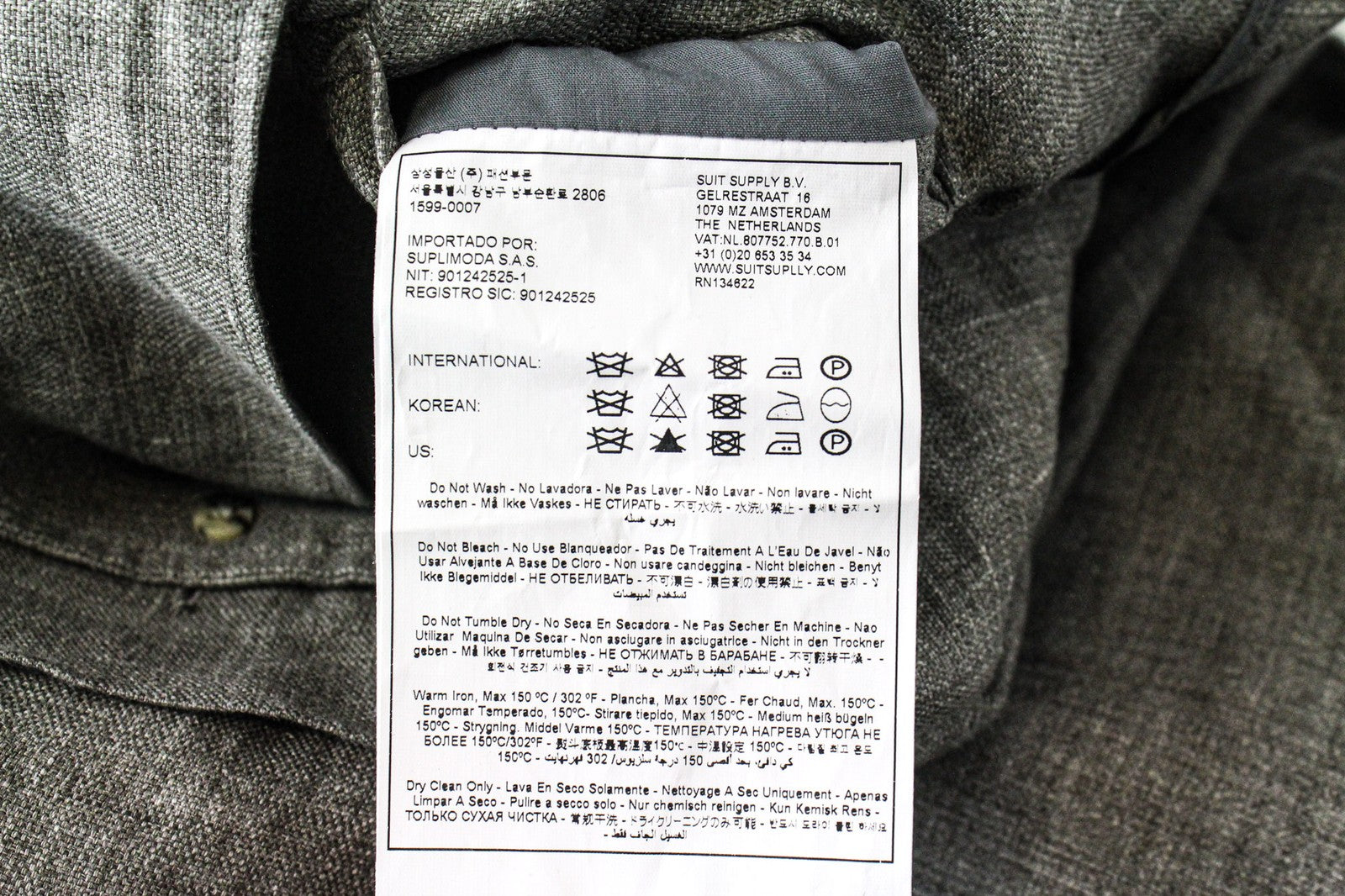 „SUITSUPPLY Shara“ vyriška striukė su nauja kišene, UK40R, safario žalia, plona lininio audinio mišinio medžiaga 