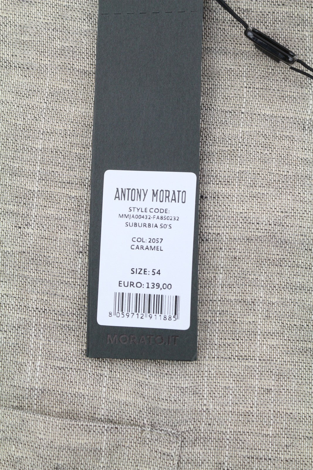 ANTONY MORATO vyriškas švarkas 2XL šviesiai rudas vienaeilis su įpjova ir sagomis be pamušalo 