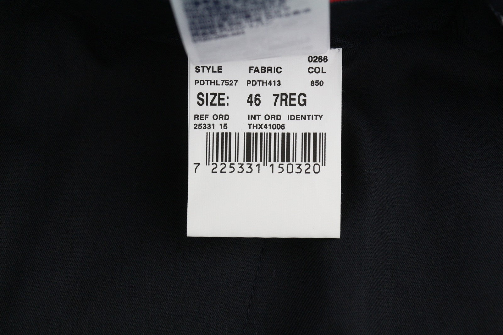 TOMMY HILFIGER vyriškos kelnės W31 mėlynos melanžo linijos vilnos ir šilko mišinio plonos kirpimo kelnės su užtrauktuku 