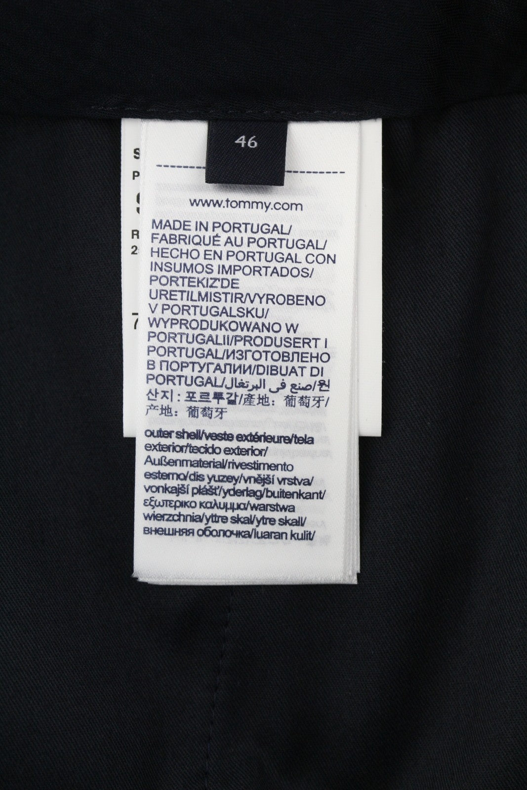 TOMMY HILFIGER vyriškos kelnės W31 mėlynos melanžo linijos vilnos ir šilko mišinio plonos kirpimo kelnės su užtrauktuku 