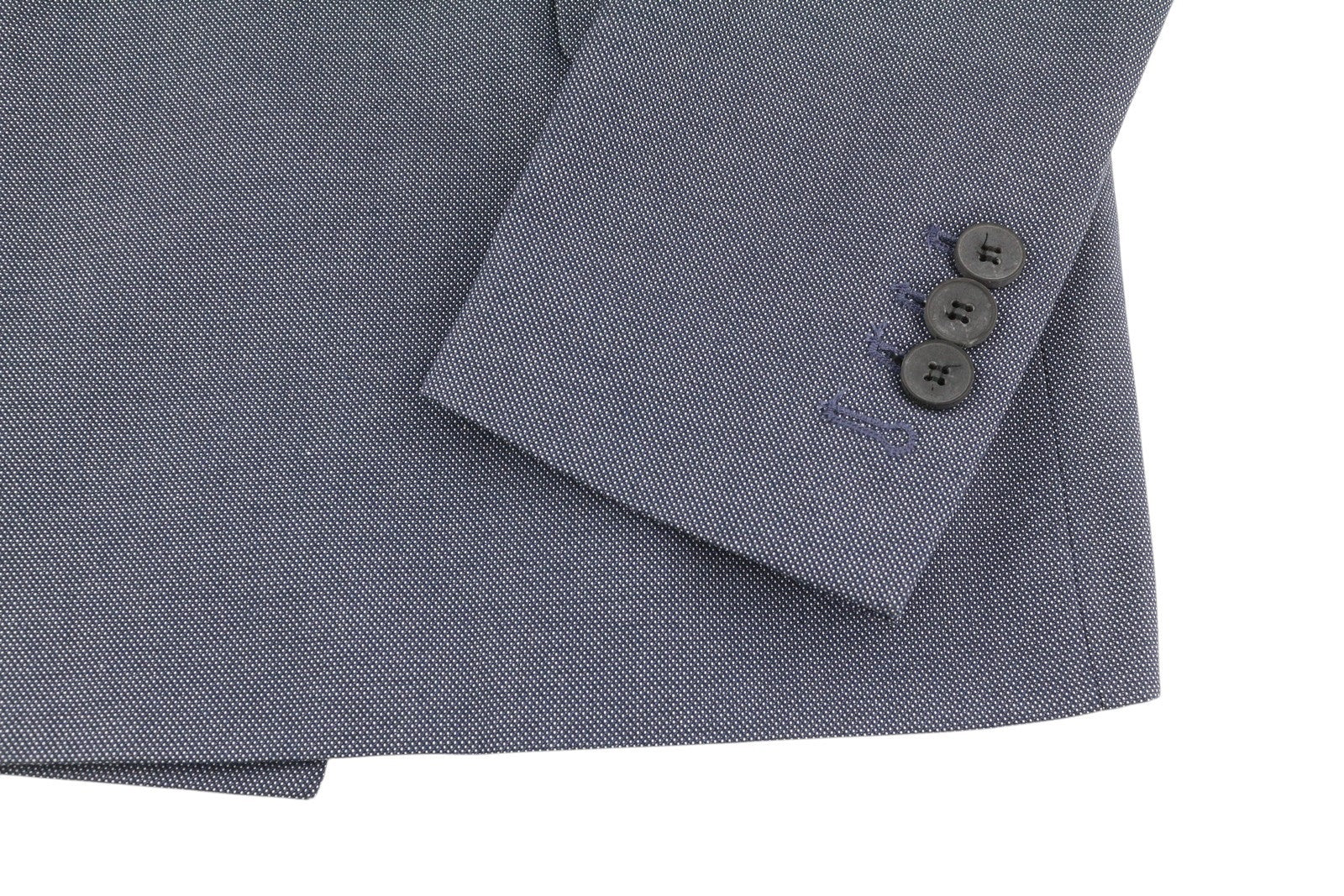 ANTONY MORATO vyriškas švarkas XS, mėlynas, dvieilis, su įpjova, plonas kirpimas, raštuotas 