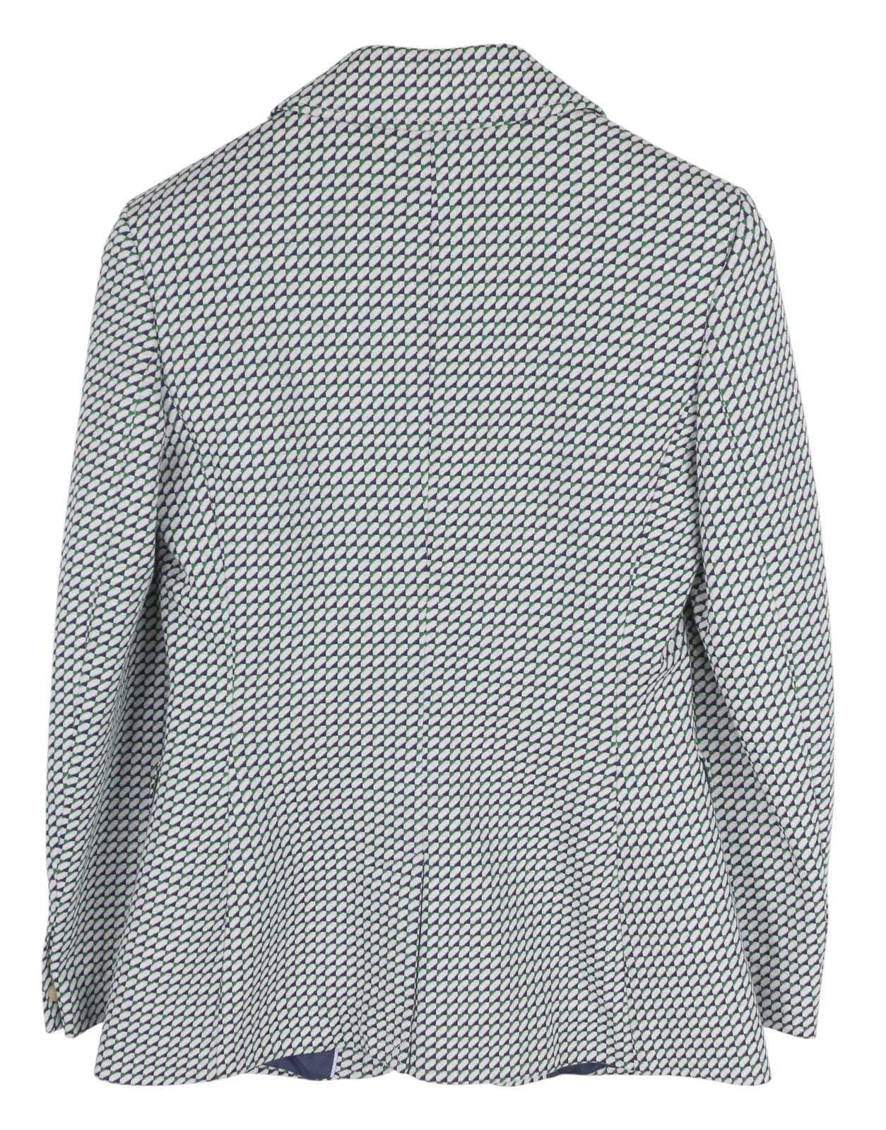 GANT Geo Jersey moteriškas švarkas EU34 raštuotas vienaeilis švarkas su įpjova atvarte su sagomis 