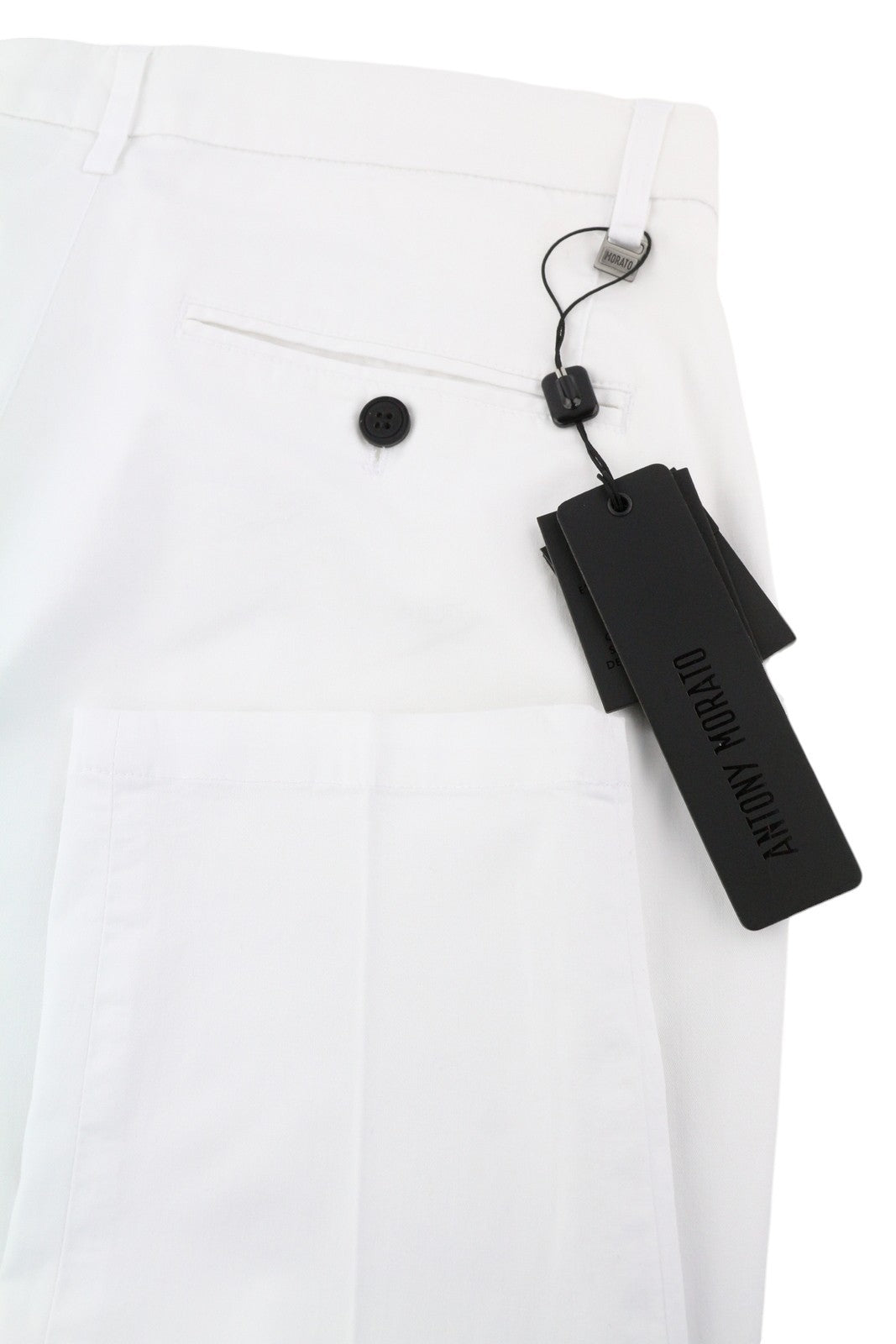 ANTONY MORATO vyriškos kelnės W36 baltos chino stiliaus, plonas kirpimas, plokščia priekine užtrauktuku, laisvalaikio stiliaus. 