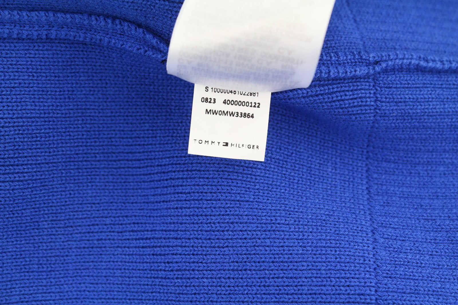 TOMMY HILFIGER V formos iškirptės kriketo vyriškas megztinis XL dydžio mėlynas, tvirtai megztas megztinis su logotipu 