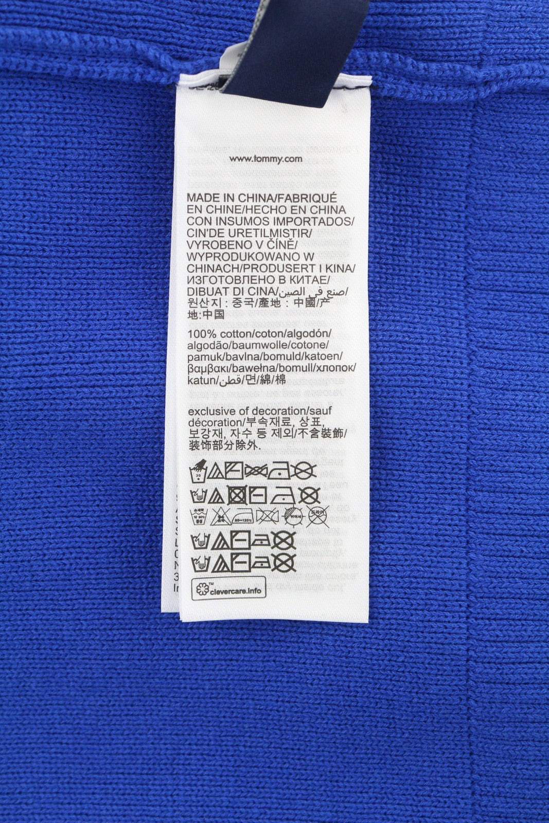 TOMMY HILFIGER V formos iškirptės kriketo vyriškas megztinis XL dydžio mėlynas, tvirtai megztas megztinis su logotipu 