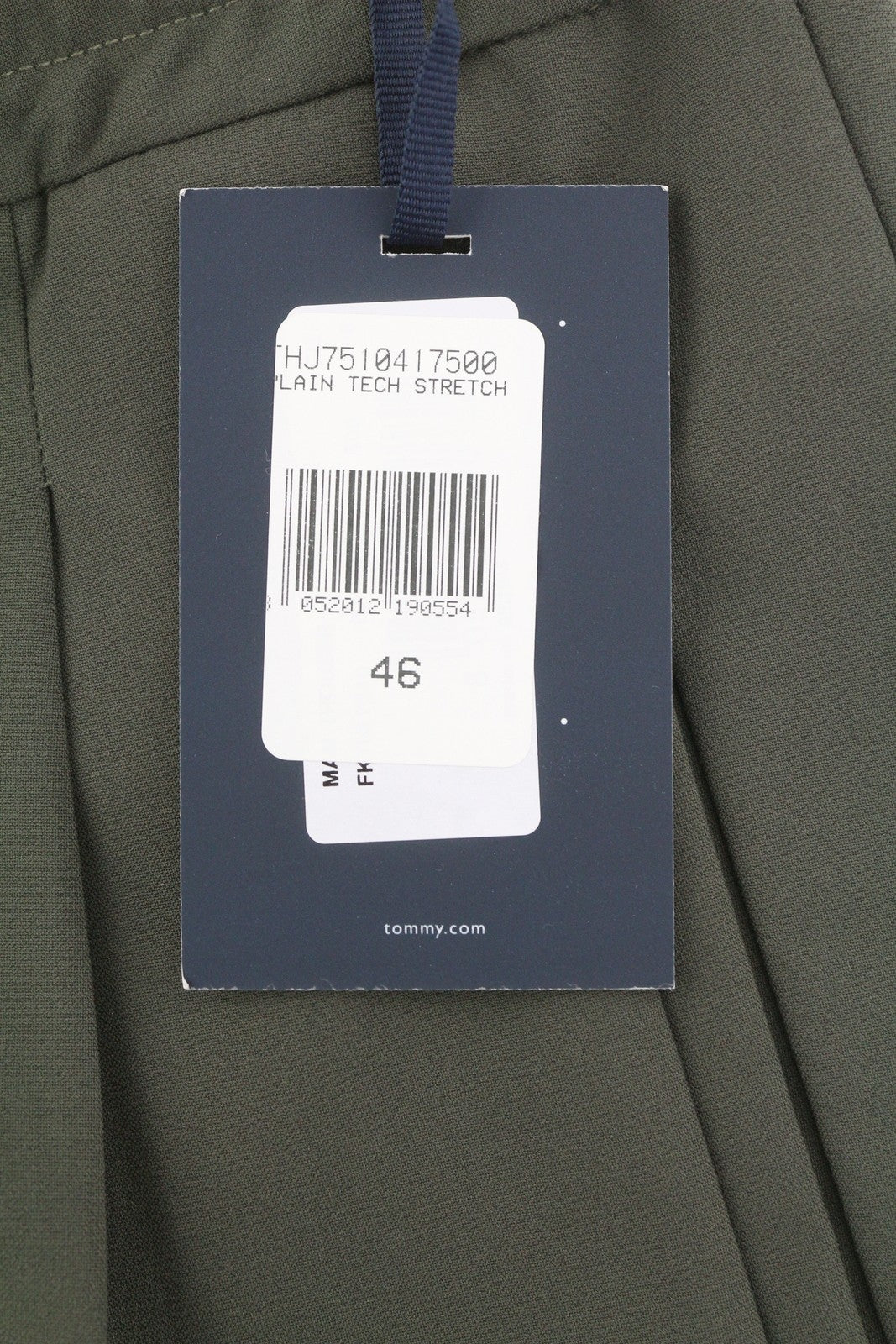 TOMMY HILFIGER Plaid Tech Stretch vyriškos kelnės W31 THFlex Elastic Waist Slim 