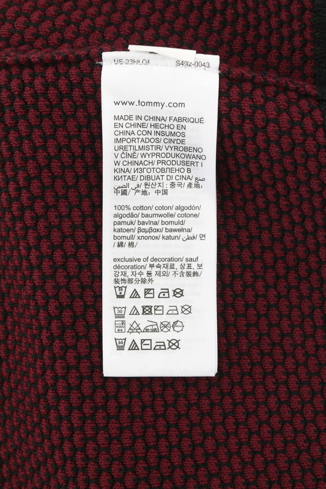 TOMMY HILFIGER dviejų spalvų užtrauktuku užtrauktukas vyrams, S, bordo spalvos, megztas megztinis, rekomenduojama kaina – 169 € 