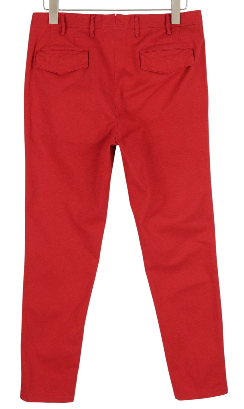 TOMMY HILFIGER „Twill Stretch“ vyriškos kelnės W32 raudonos klostuotos, plonos, su užtrauktuku, laisvalaikio stiliaus. 