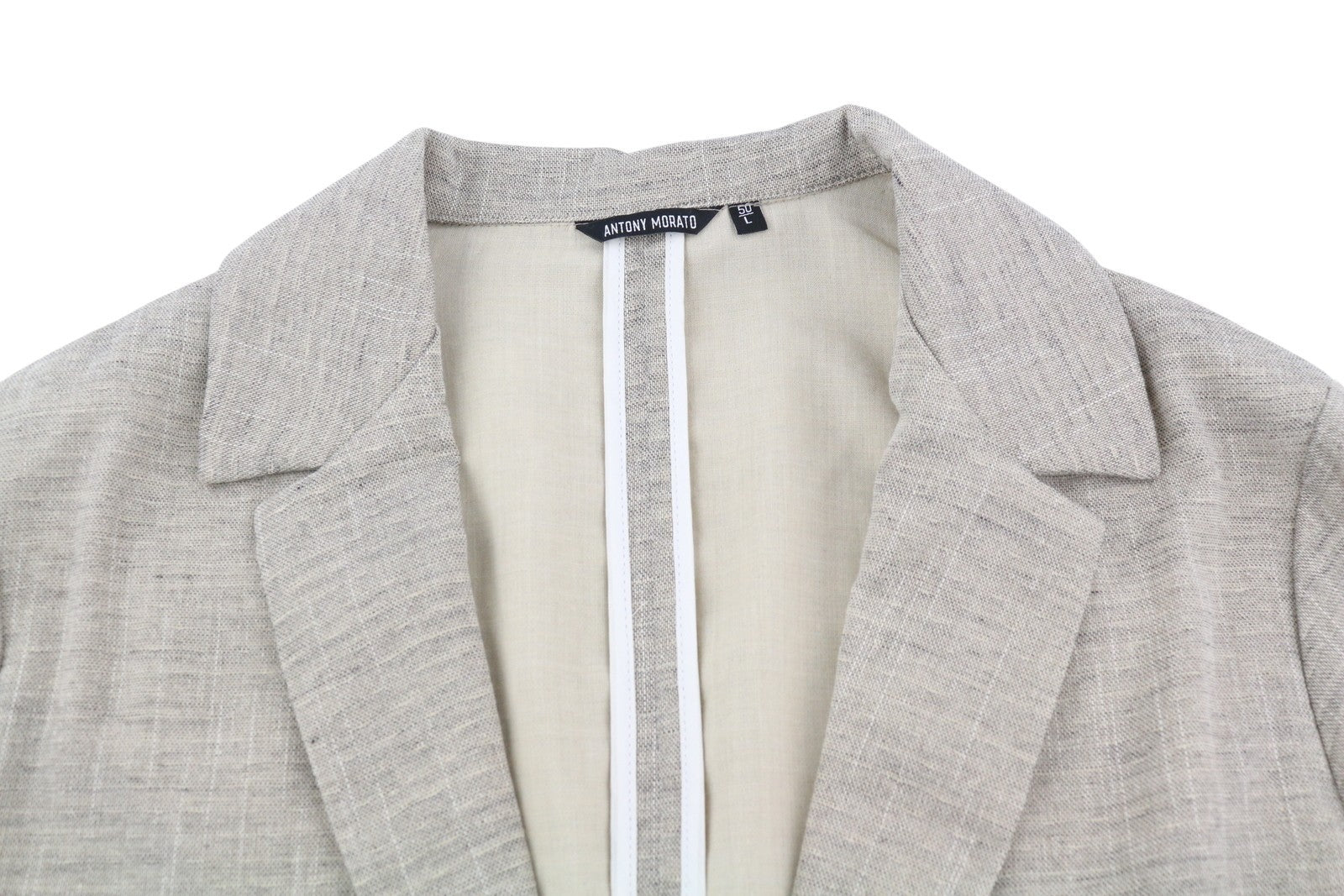 ANTONY MORATO Men Blazer L Light Brown Single-Breasted Notch Button Unlined