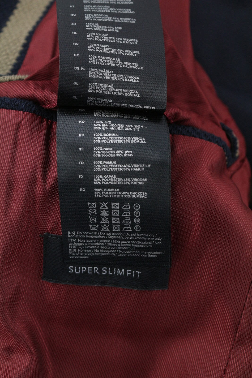 ANTONY MORATO vyriškas švarkas S, rudas, itin plonas, dryžuotas, vienaeilis. 