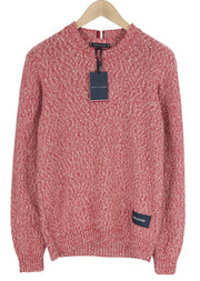 TOMMY HILFIGER Slub Yarn C NK vyriškas megztinis S dydžio raudonas melanžas megztinis RMK 149 € 