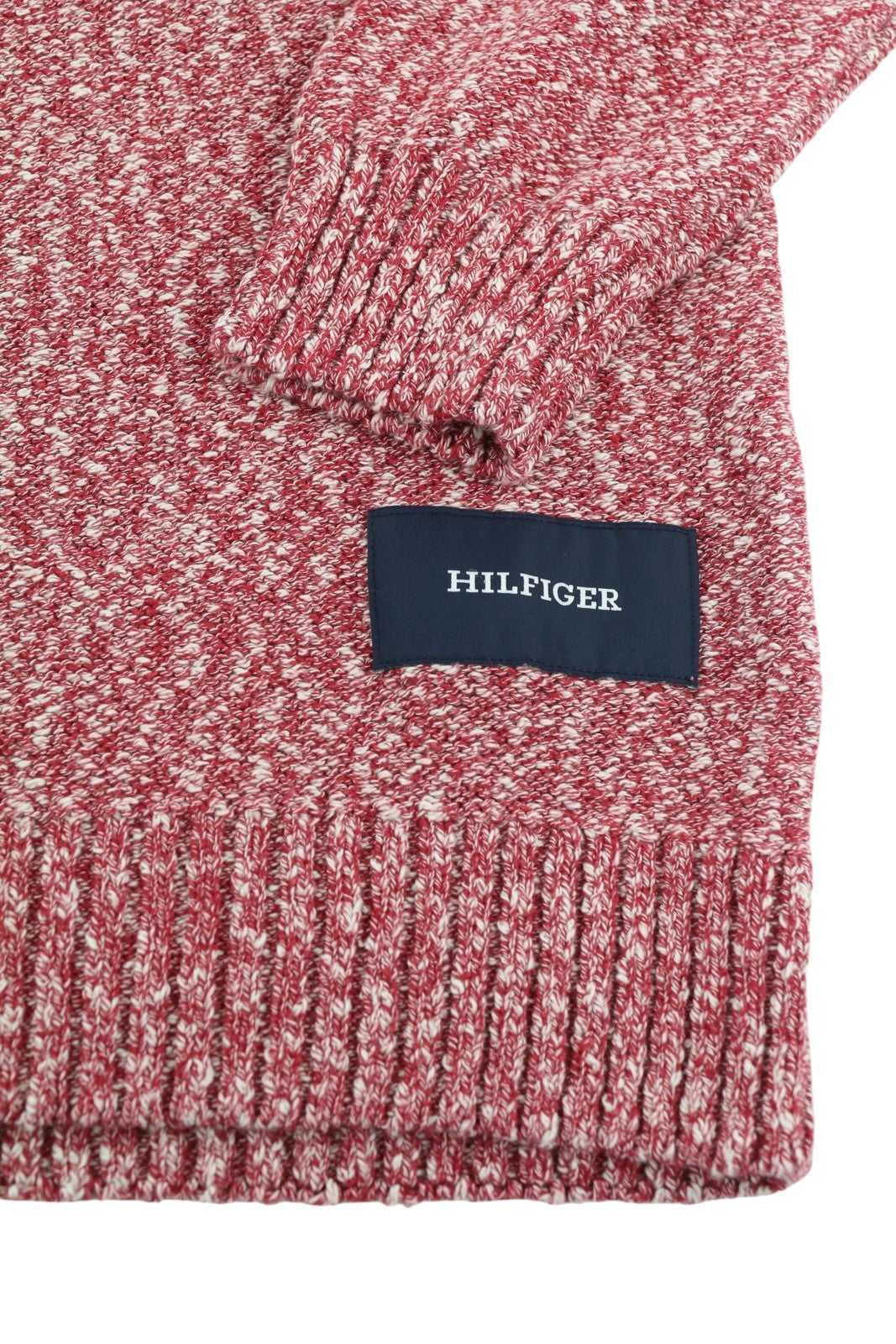 TOMMY HILFIGER Slub Yarn C NK vyriškas megztinis S dydžio raudonas melanžas megztinis RMK 149 € 