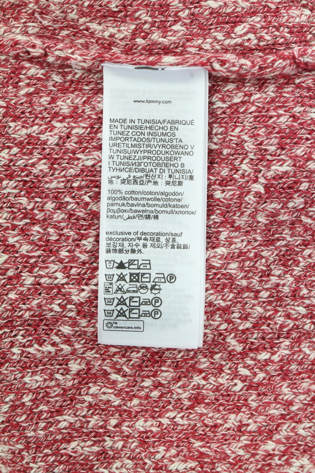 TOMMY HILFIGER Slub Yarn C NK vyriškas megztinis S dydžio raudonas melanžas megztinis RMK 149 € 