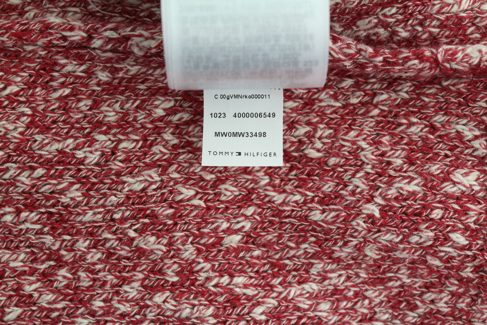 TOMMY HILFIGER Slub Yarn C NK vyriškas megztinis S dydžio raudonas melanžas megztinis RMK 149 € 