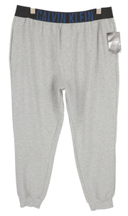 CALVIN KLEIN vyriškos kelnės XL pilkos melanžo trikotažo tamprės su logotipu ir sportiniais marškinėliais 