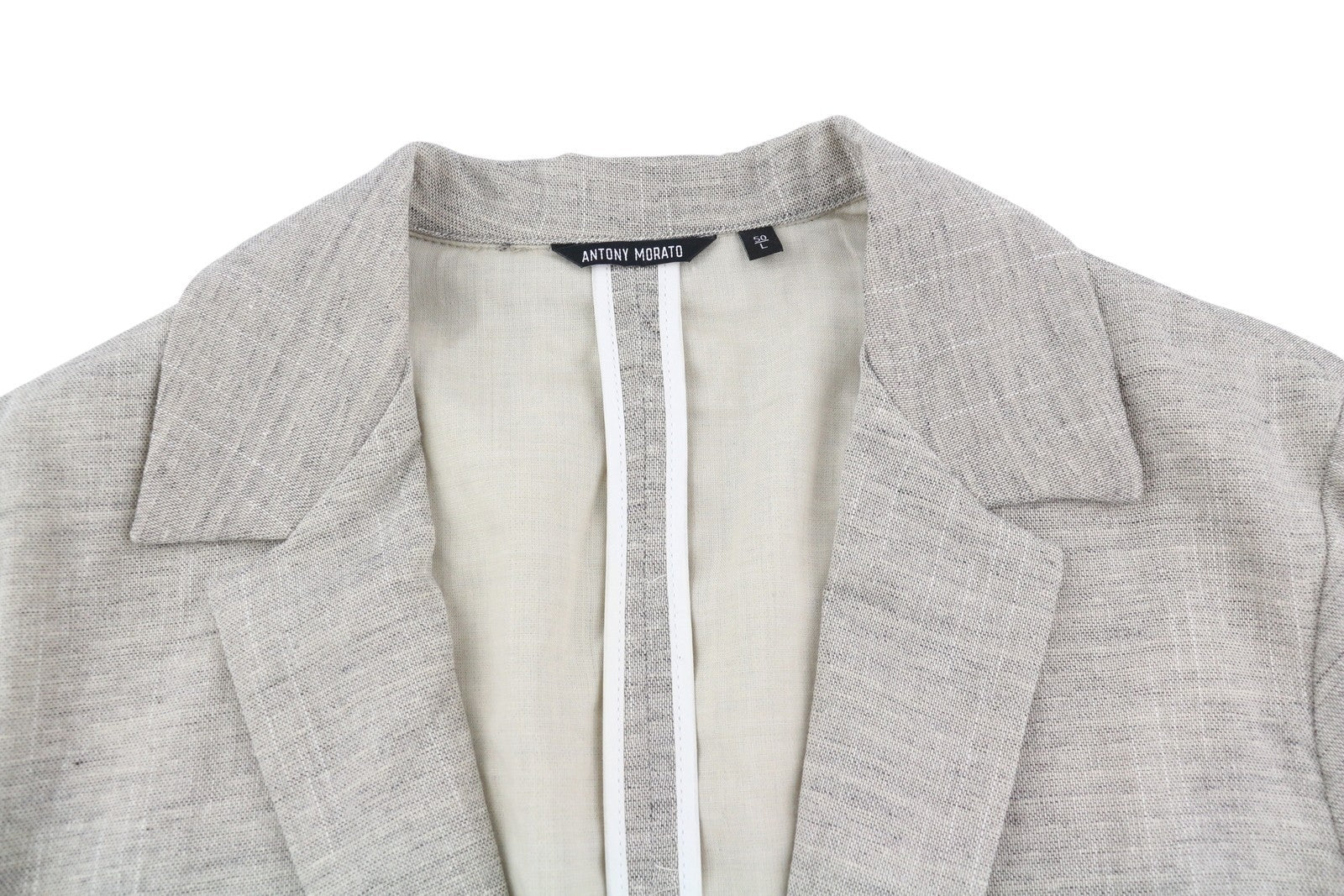 ANTONY MORATO vyriškas švarkas L dydžio, šviesiai rudas, vienaeilis, su įpjova, sagomis užsegamas švarkas