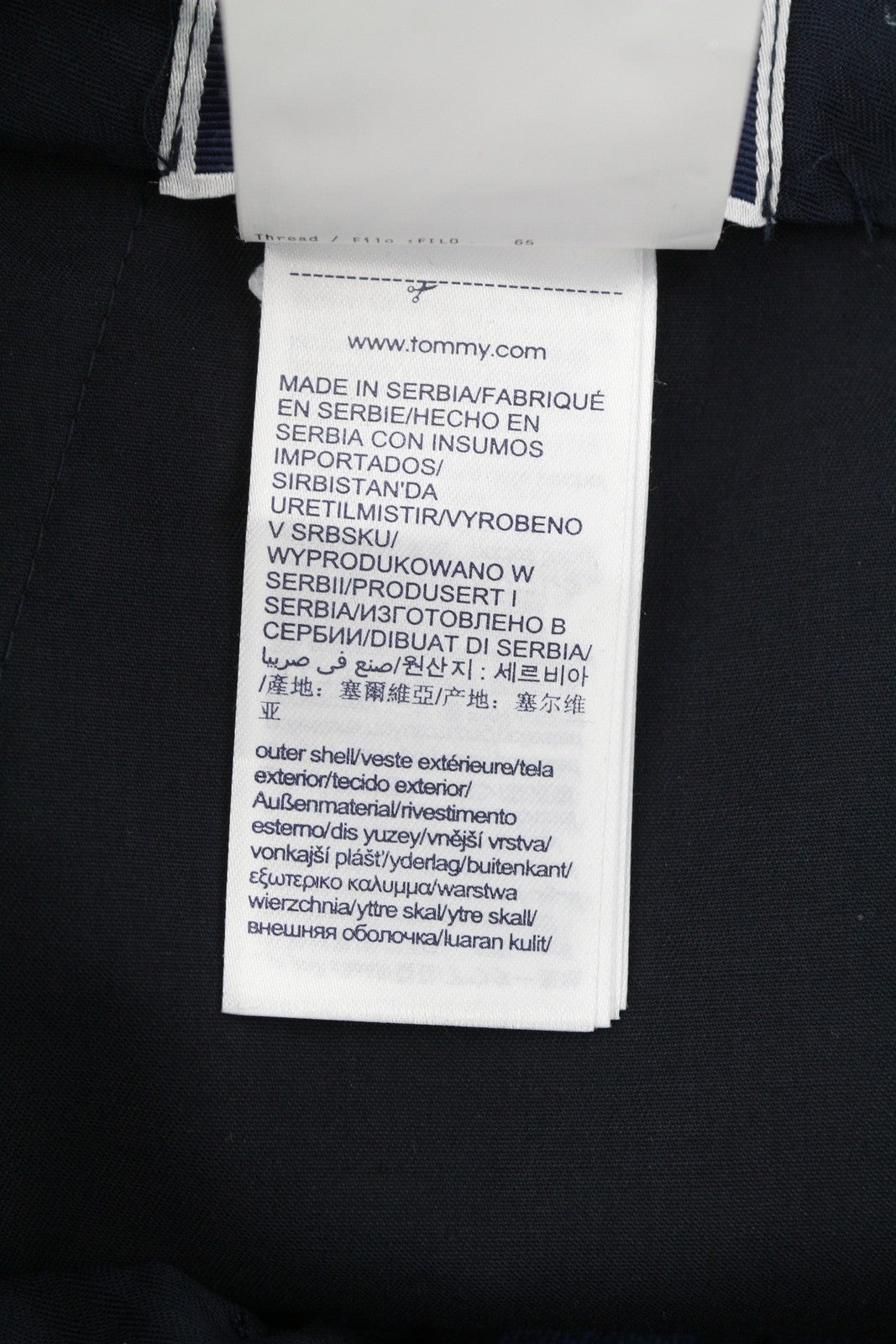 TOMMY HILFIGER Micro Structure vyriškos kelnės W31 mėlynos THFlex vilnos mišinio plonas kirpimas 