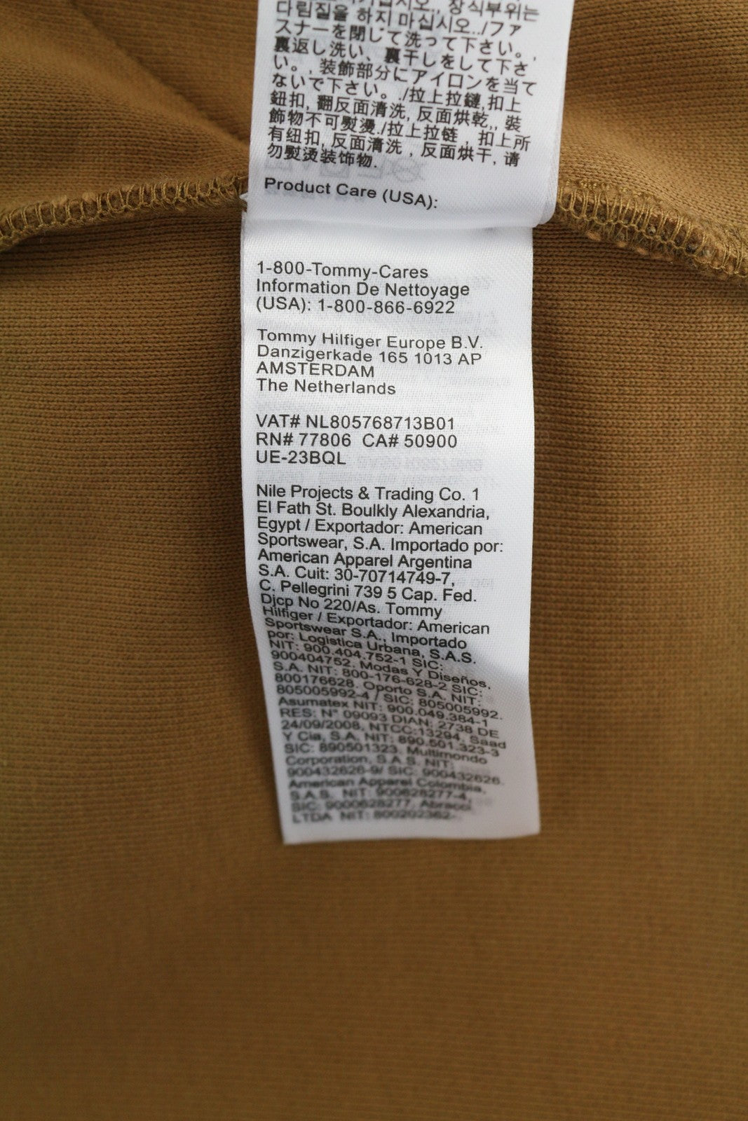 TOMMY HILFIGER Archive Fit vyriškas džemperis su ruda vilna, užtrauktuku, aukšta apykakle. 