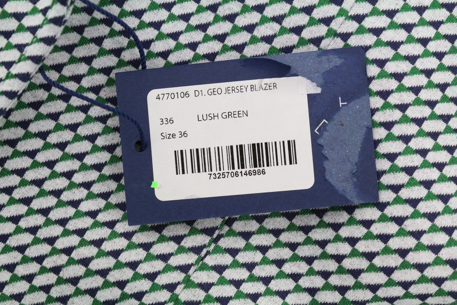 GANT Geo Jersey moteriškas kostiumas, pilkas, raštuotas, vienaeilis, su įpjova atvartu, 2in1 