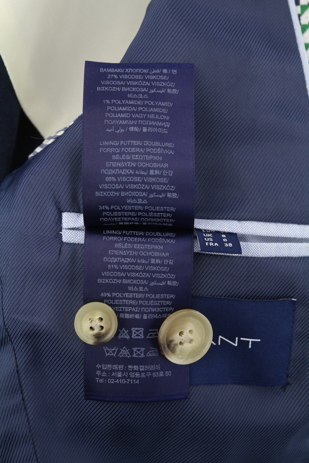 GANT Geo Jersey moteriškas kostiumas, pilkas, raštuotas, vienaeilis, su įpjova atvartu, 2in1 