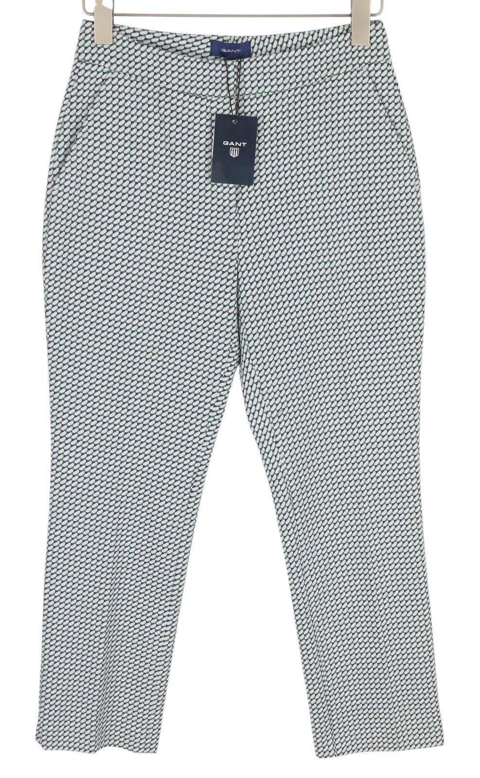 GANT Geo Jersey moteriškas kostiumas, pilkas, raštuotas, vienaeilis, su įpjova atvartu, 2in1 