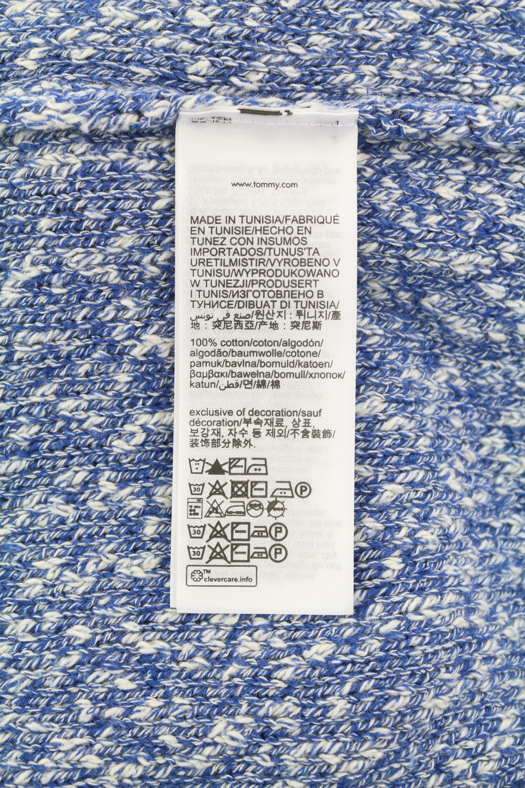 TOMMY HILFIGER Slub Yarn C NK vyriškas megztinis S mėlynos spalvos melanžo megztinis, rekomenduojama kaina – 149 € 