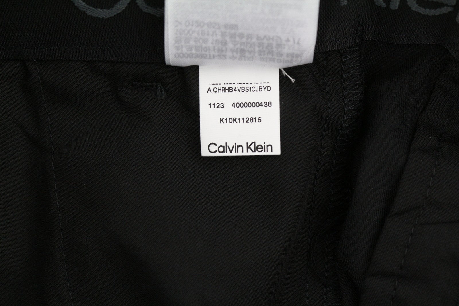 CALVIN KLEIN Tech Cotton Stretch Slim vyriškos kelnės M juodos Slim Fit su užtrauktuku laisvalaikio stiliaus 