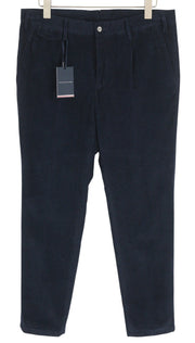 TOMMY HILFIGER Rock Velvet Cashmere vyriškos kelnės, W36, mėlynos, velveto, plonos 