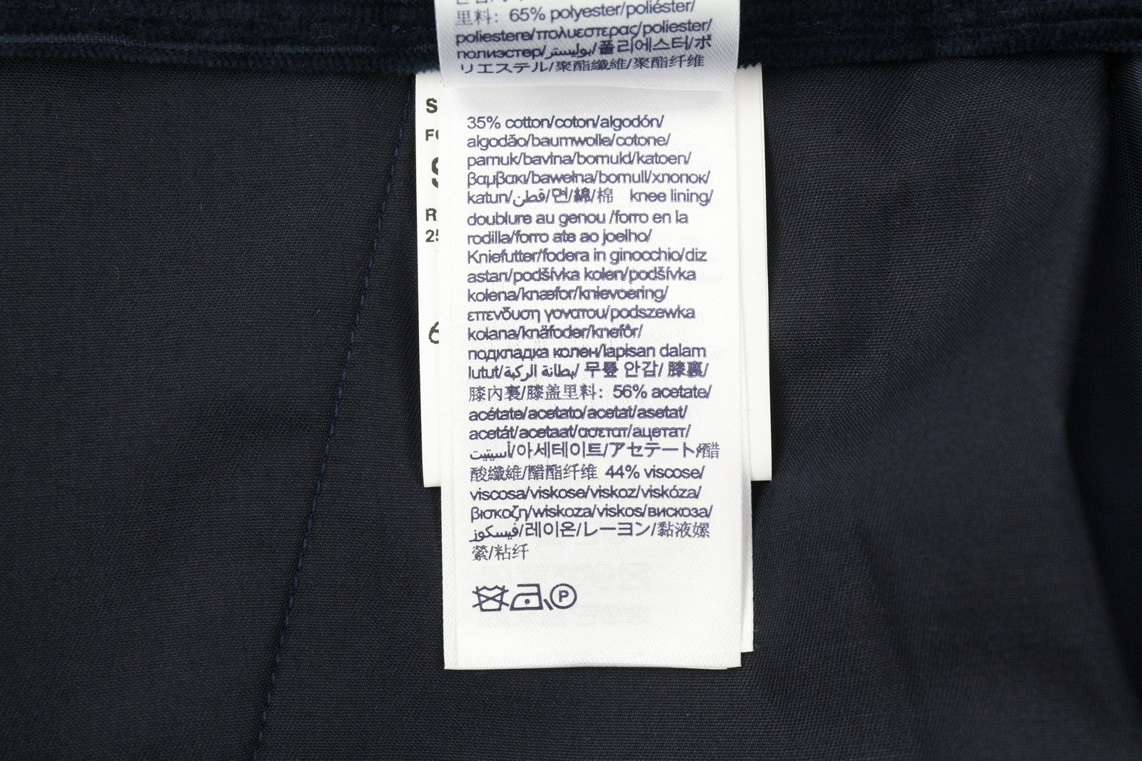 TOMMY HILFIGER Rock Velvet Cashmere vyriškos kelnės, W36, mėlynos, velveto, plonos 