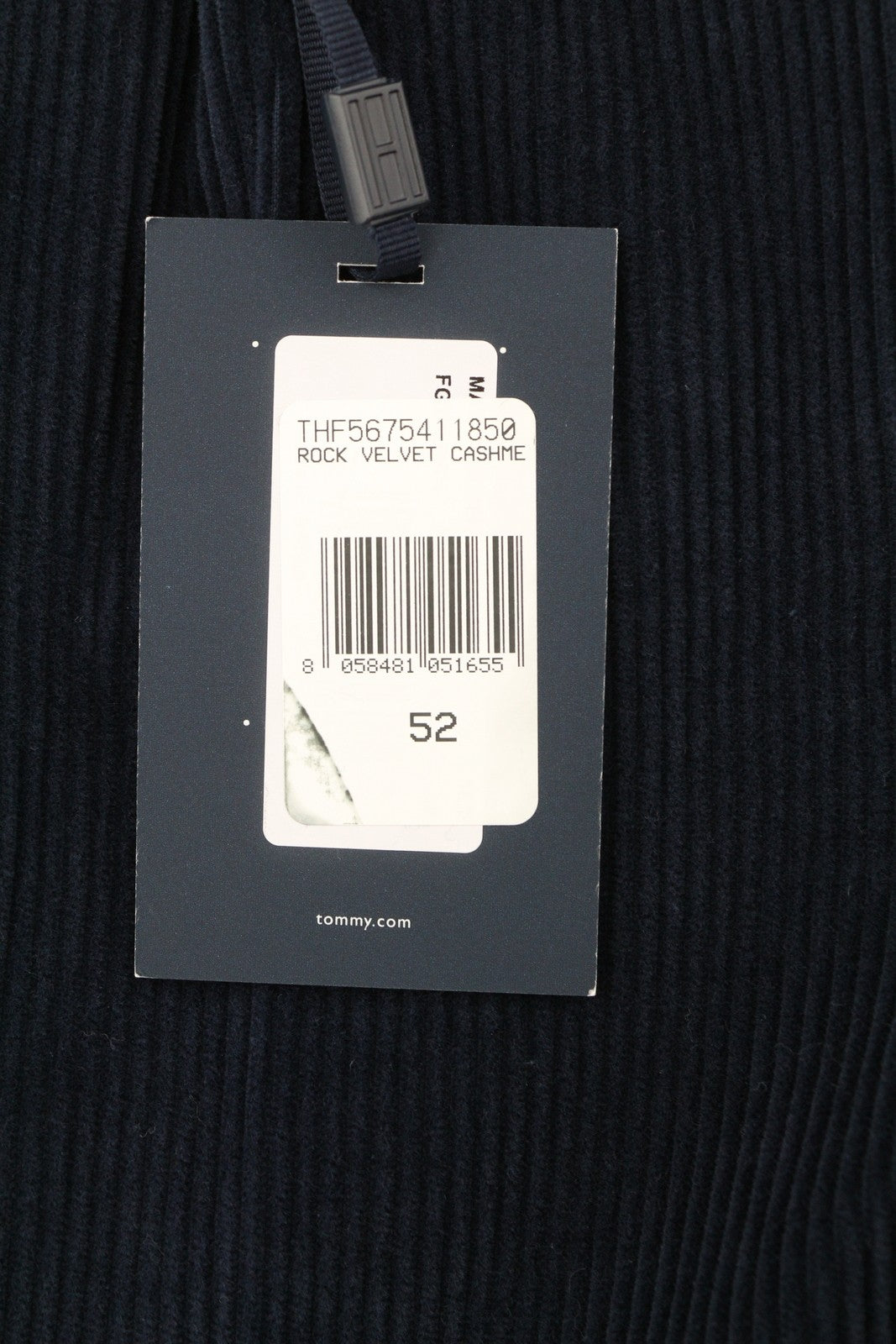 TOMMY HILFIGER Rock Velvet Cashmere vyriškos kelnės, W36, mėlynos, velveto, plonos 