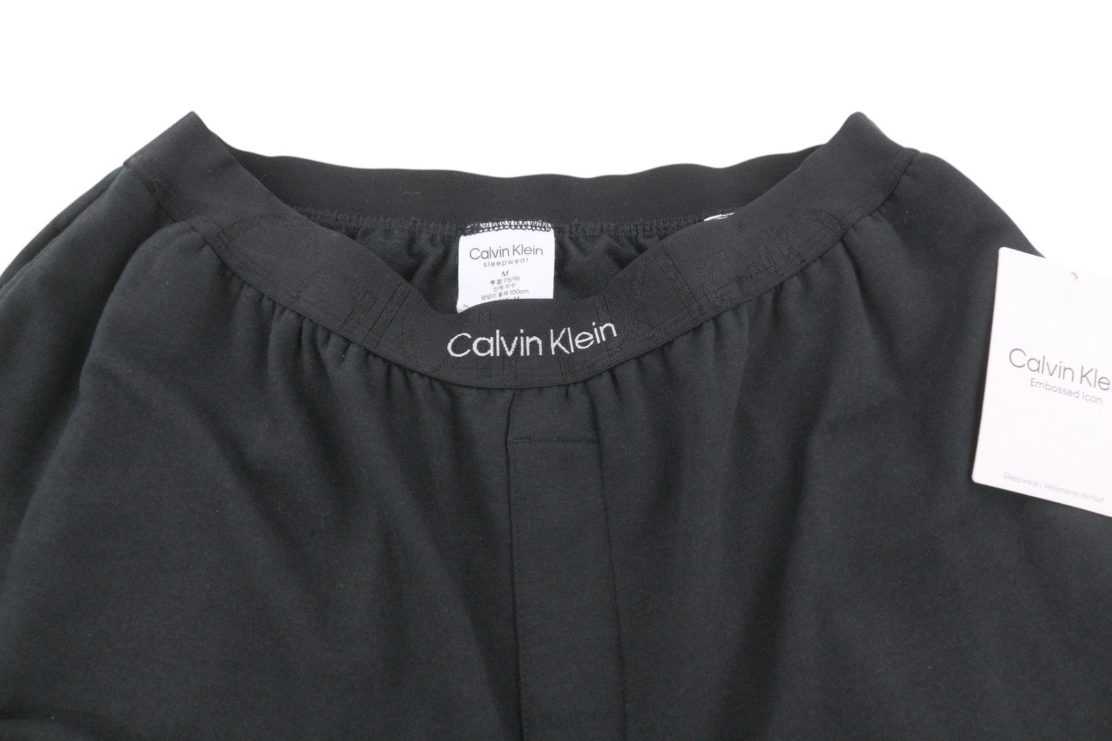 CALVIN KLEIN vyriškos kelnės M juodos elastingo juosmens trikotažo tamprūs logotipo pižamos 