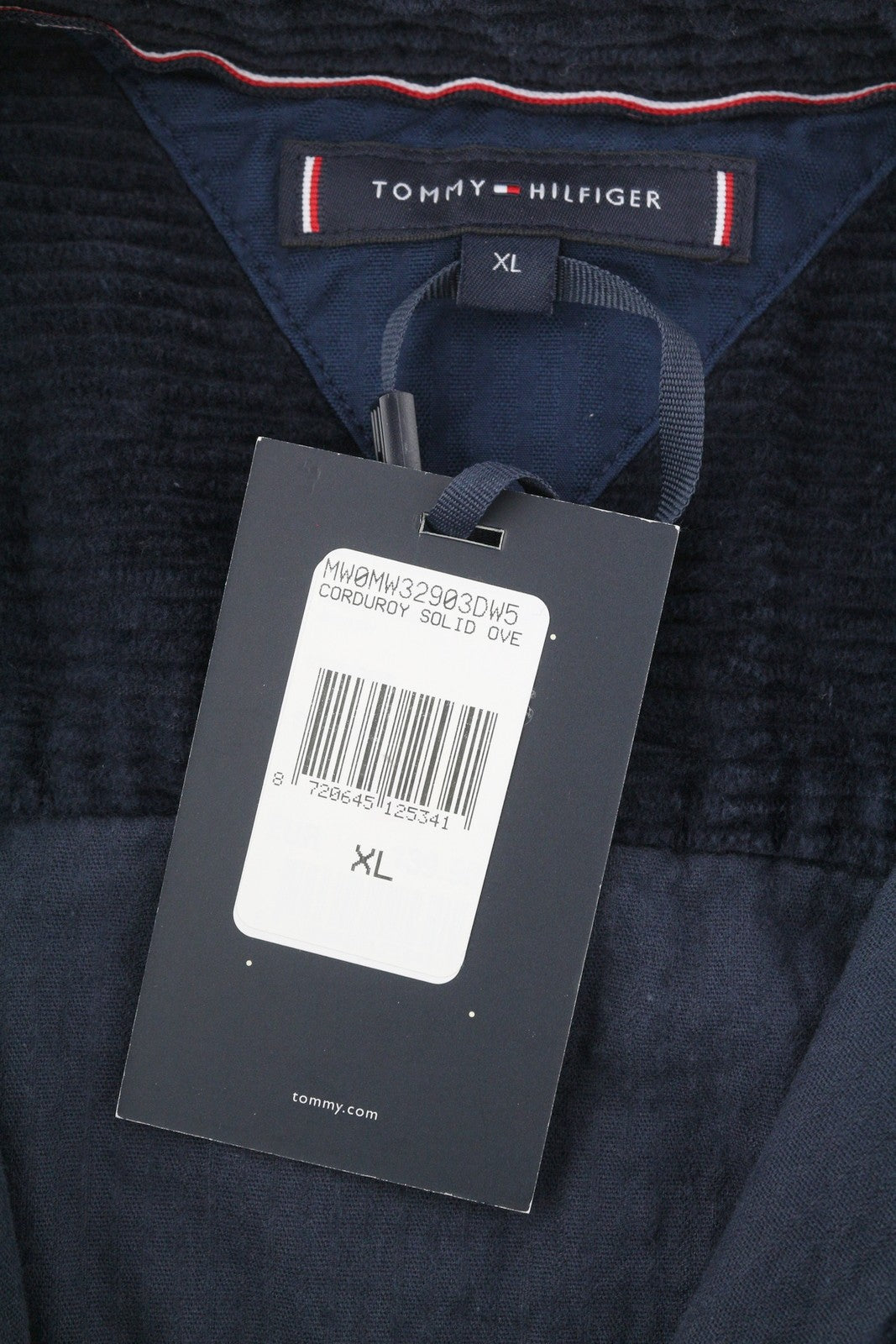 TOMMY HILFIGER kardiganinis švarkas, vienspalvis, vyriškas, mėlynas, su sagomis užsegimu, RRP158