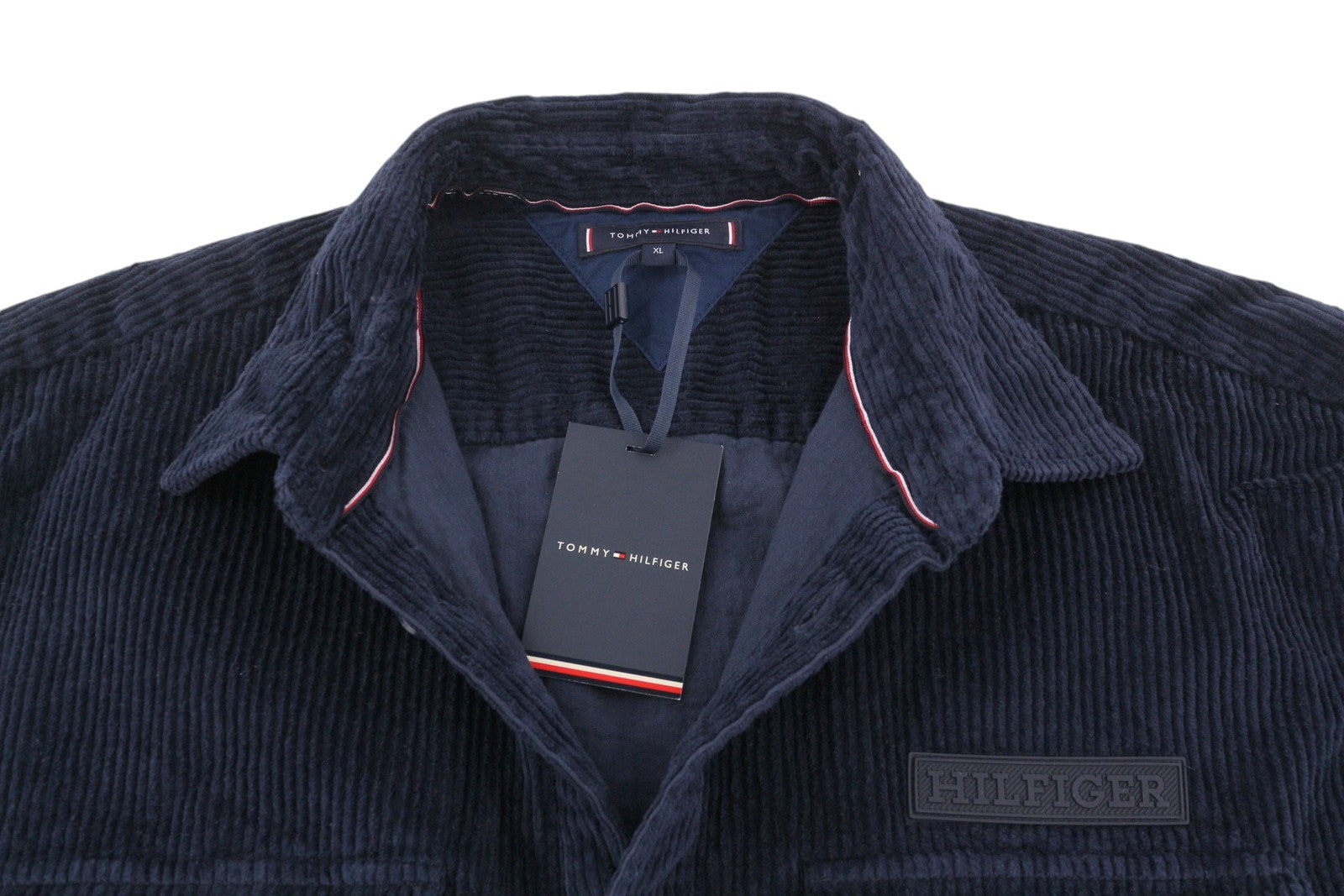 TOMMY HILFIGER kardiganinis švarkas, vienspalvis, vyriškas, mėlynas, su sagomis užsegimu, RRP158